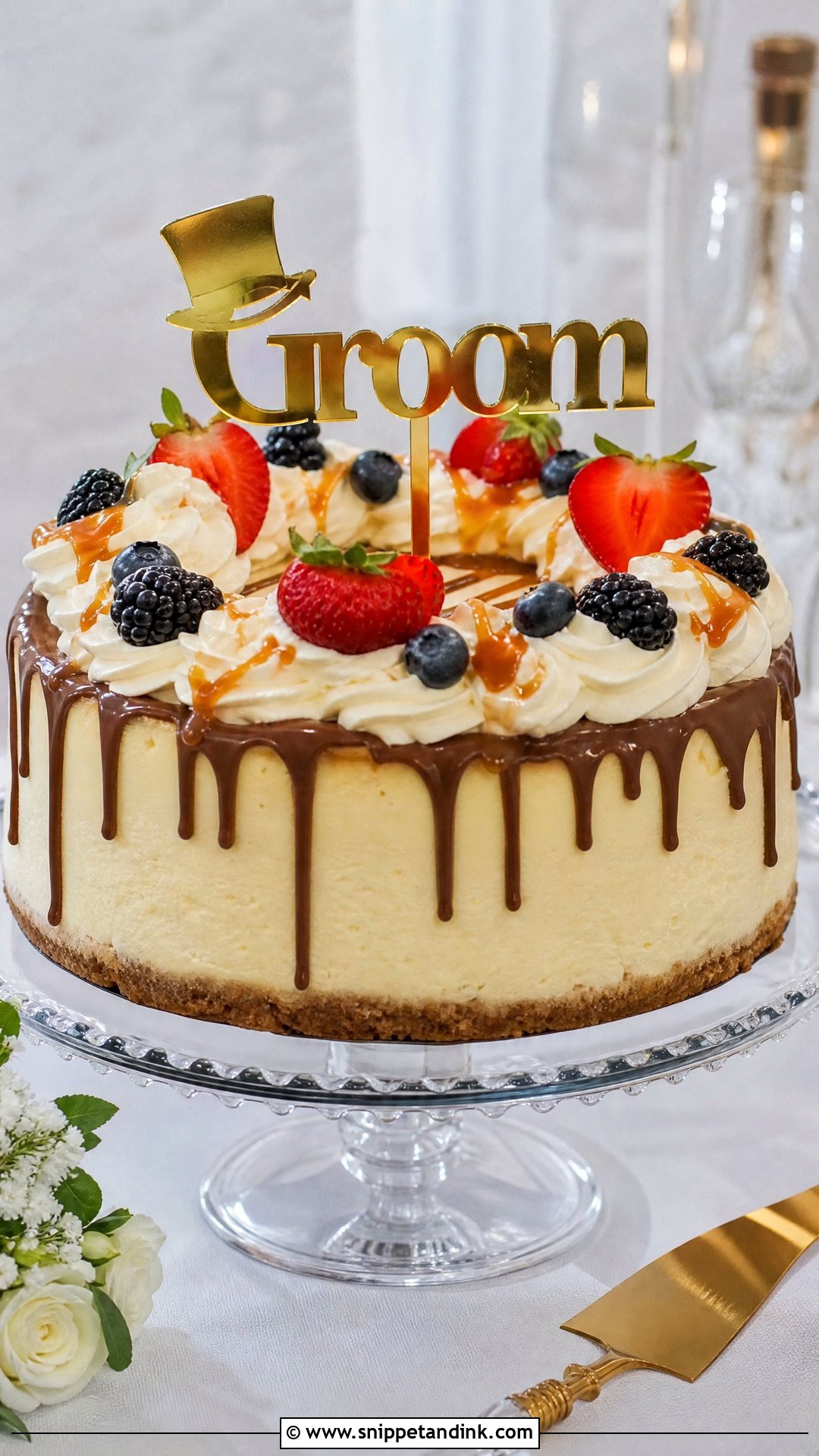 Cheesecake Groom Cake - Snippet and Ink - 25 Groom to Be Cake Ideas