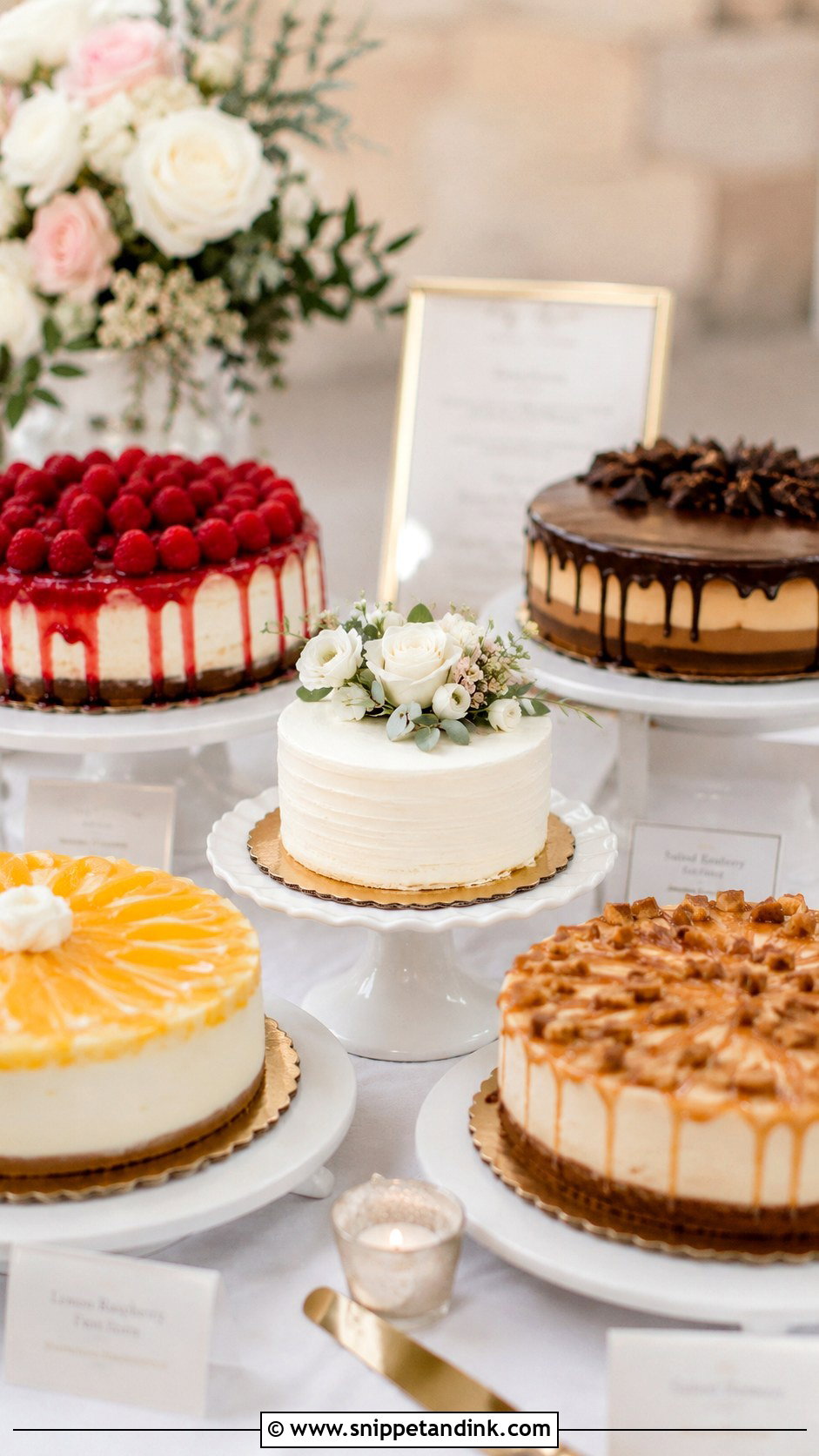 Cheesecake Wedding Cake Bar - Snippet and Ink - 20 Cheesecake Wedding Cake Ideas