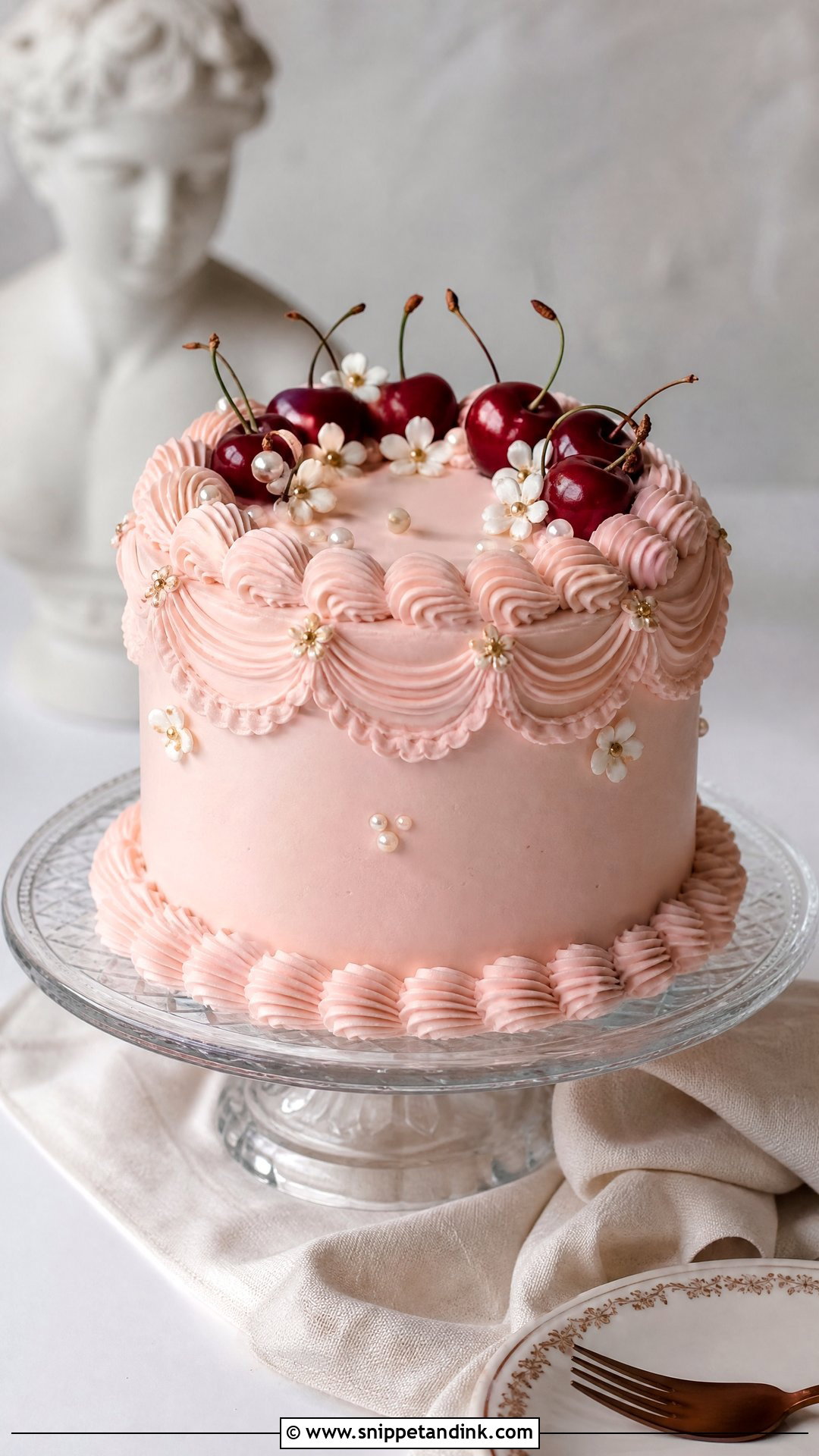Cherry Mini Wedding Cake - Snippet and Ink - 25 Vintage Cherry Cake Ideas for Wedding