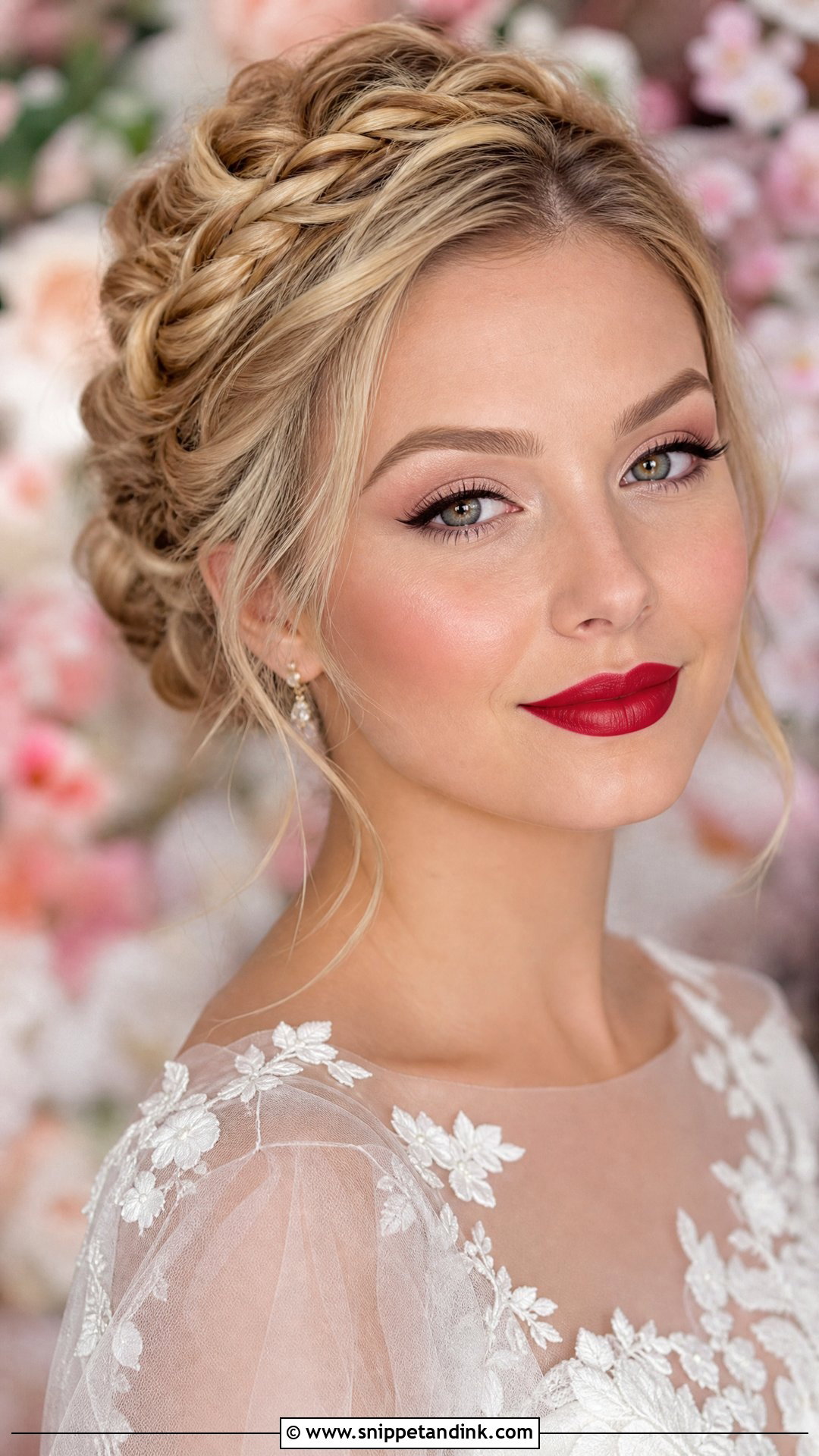 Cherry Red Bridal Makeup - Snippet and Ink - 25 Bridal Makeup with Red Lips