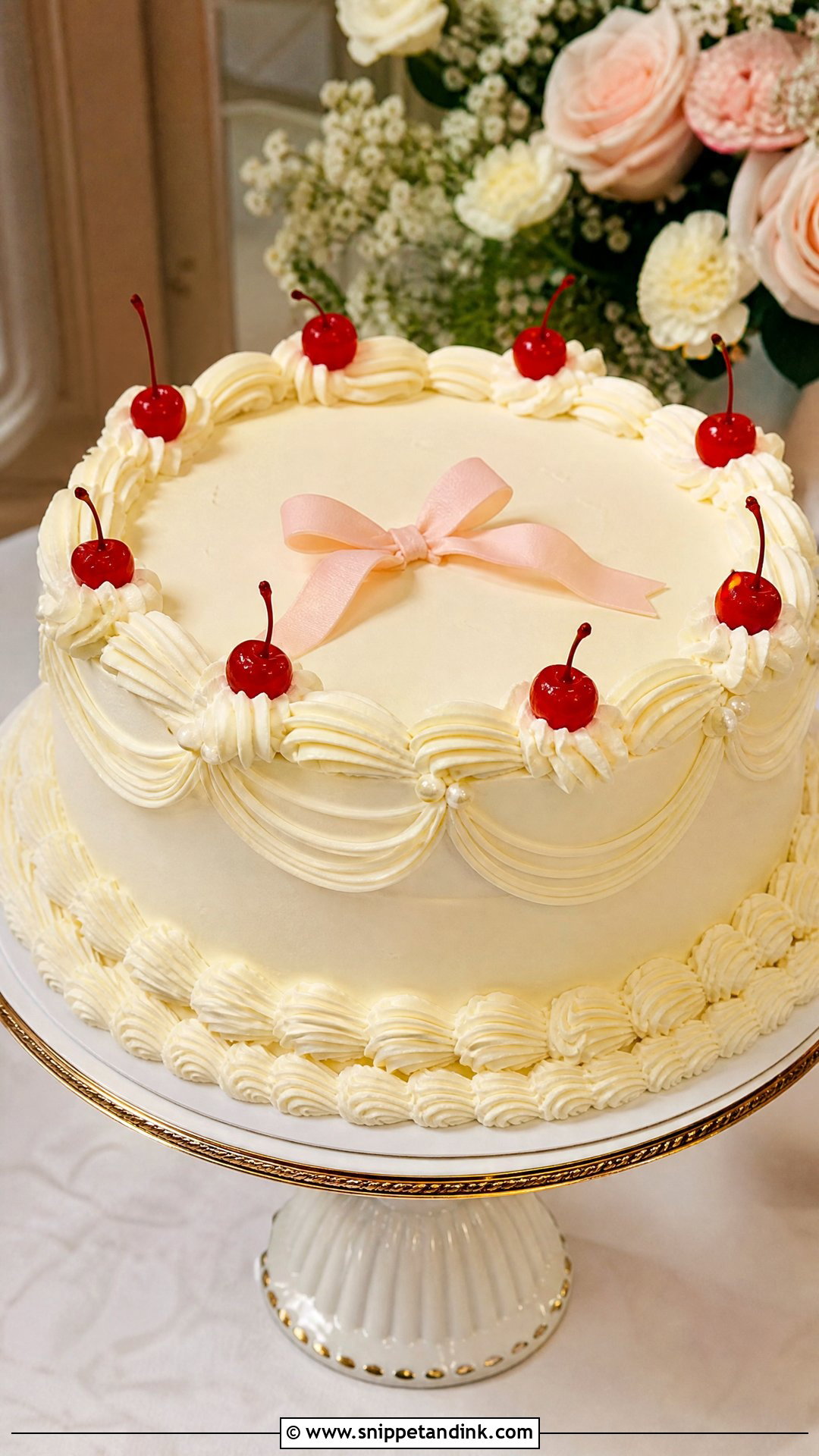Cherry Wedding Cake - Snippet and Ink - 30 Wedding Cake Ideas