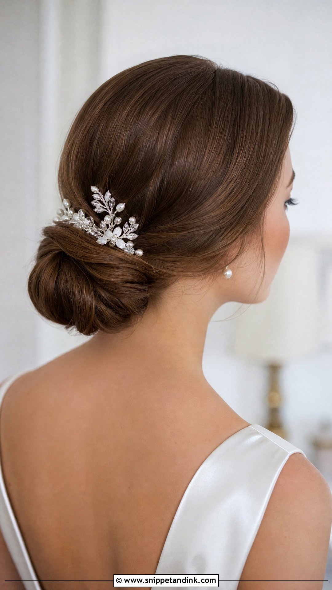 Chignon Bridal Bun - Snippet and Ink - 15 Bridal Hair Bun Style Ideas