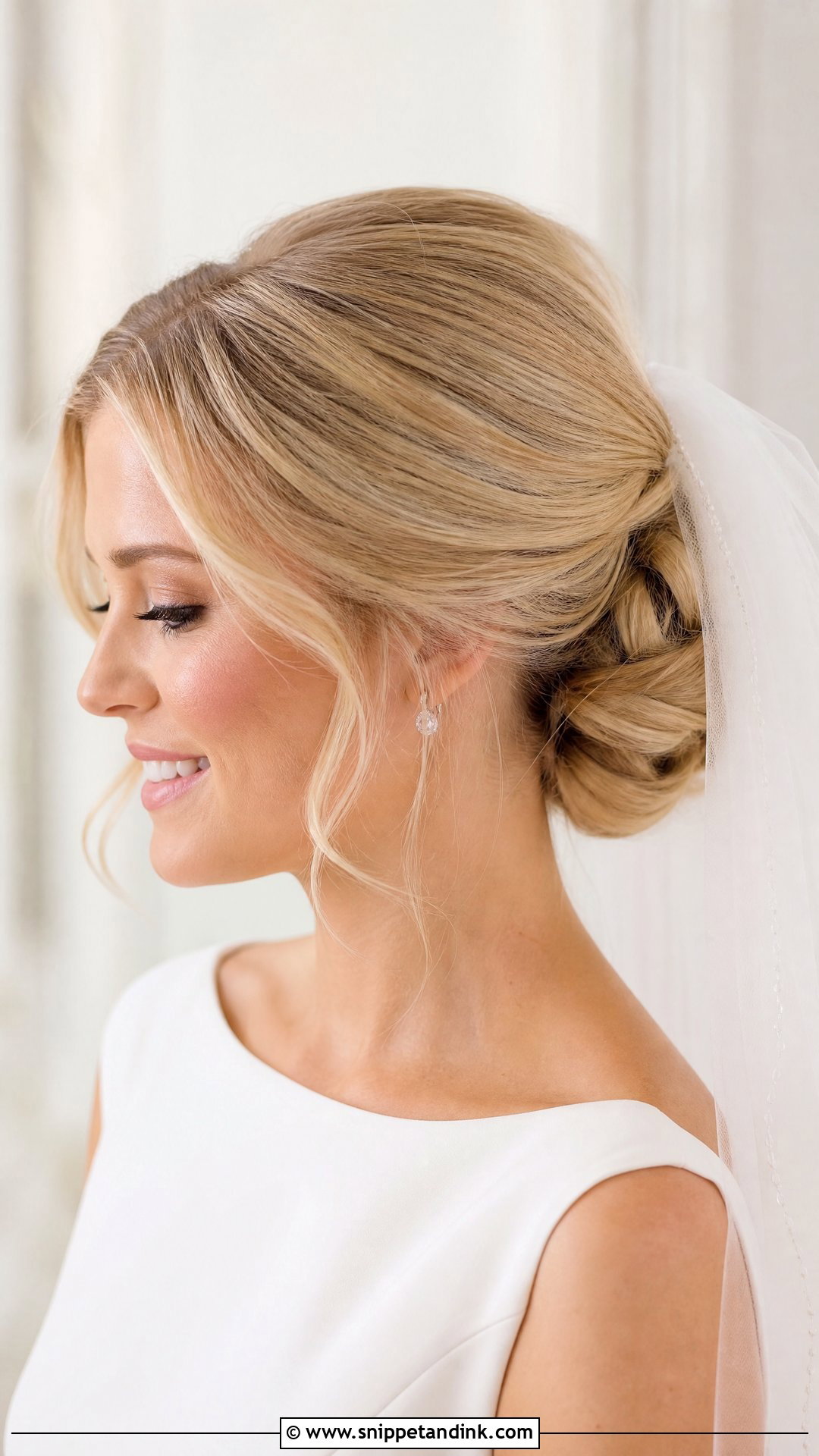 Chignon Bridal Bun - Snippet and Ink - 15 Bridal Bun Updo Ideas