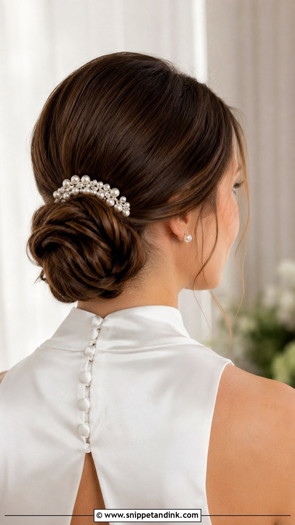 Chignon Bridal Hairstyle For Medium Hair - Snippet and Ink - 15 Simple Bridal Hairstyles for Medium Hair