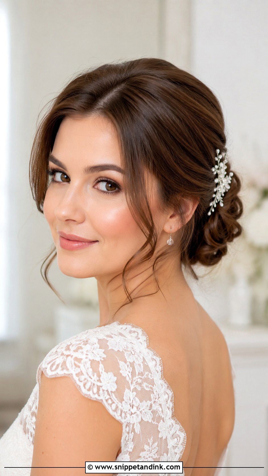 Chignon Bridal Hairstyle For Round Face - Snippet and Ink - 20 Bridal Hairstyles for Round Face Brides