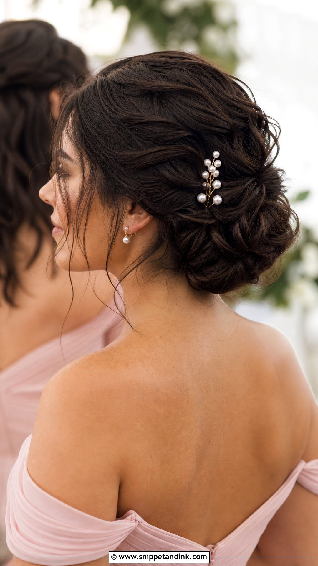 Chignon Bridal Party Updo - Snippet and Ink - 15 Bridal Party Hair Updo Ideas