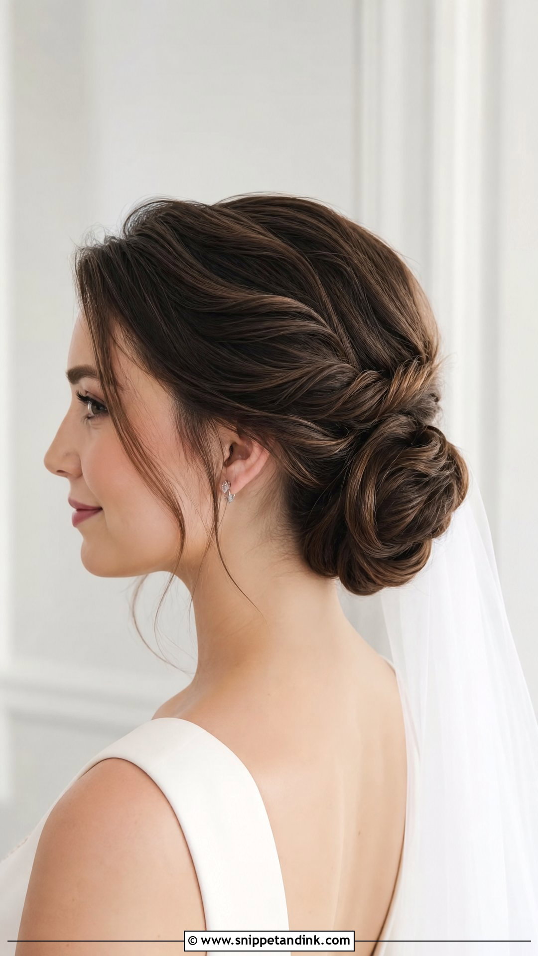 Chignon Bridal Updo Brown Hair - Snippet and Ink - 15 Bridal Updo Brown Hair Ideas
