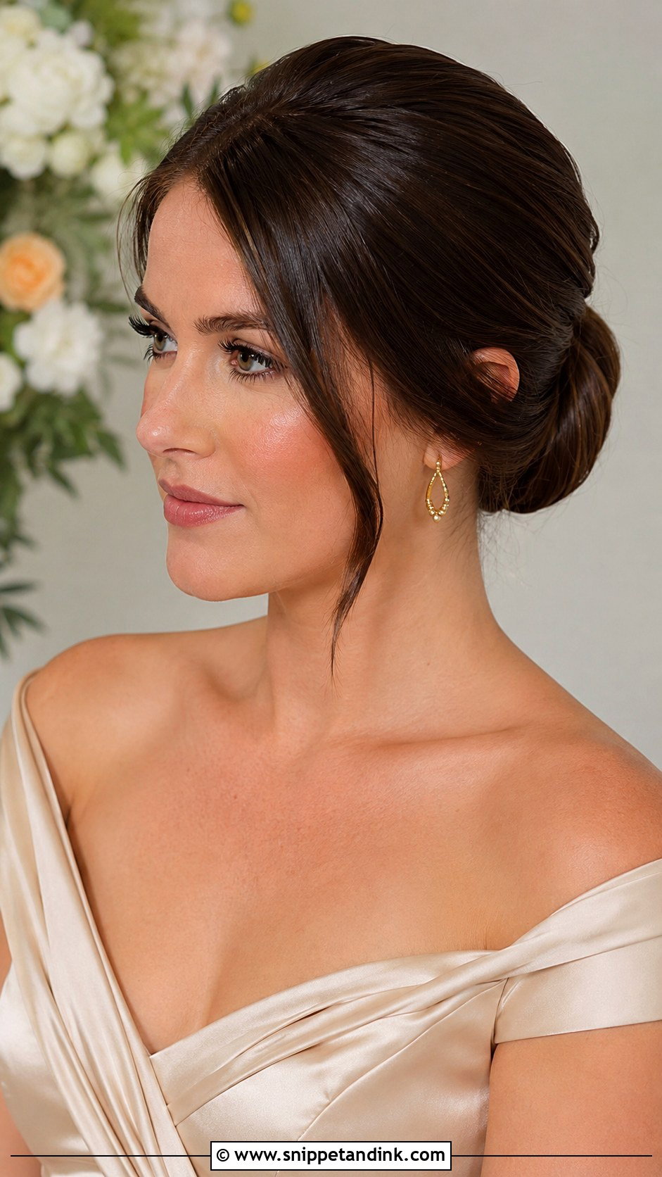 Chignon Bridesmaid Hairstyle For Dark Hair - Snippet and Ink - 20 Bridesmaid Hairstyles Dark Hair