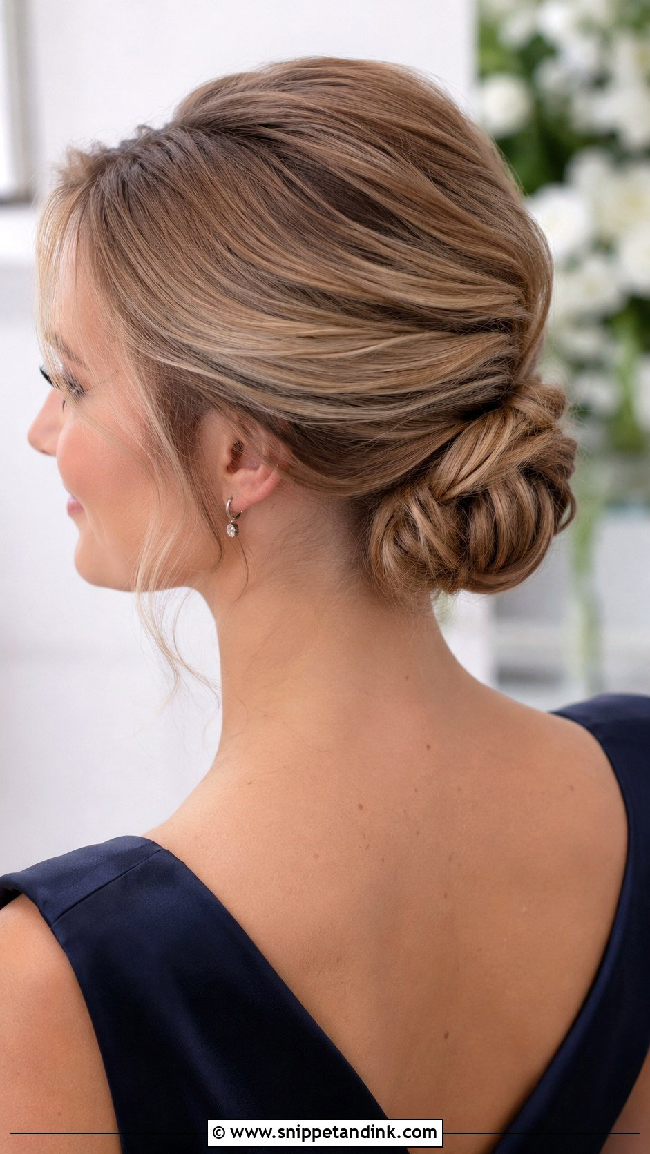 Chignon Bridesmaid Updo - Snippet and Ink - 20 Updo Hairstyles for Bridesmaids