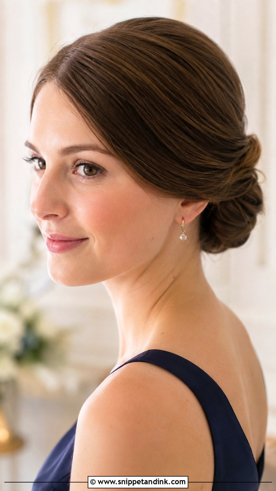 Chignon Bridesmaid Updo For Medium Hair - Snippet and Ink - 20 Bridesmaid Updo Hairstyles Medium