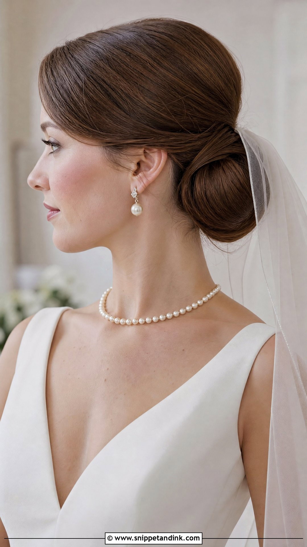 Chignon Bun Wedding Hairstyle - Snippet and Ink - 20 Bride Bun Hairstyle Ideas