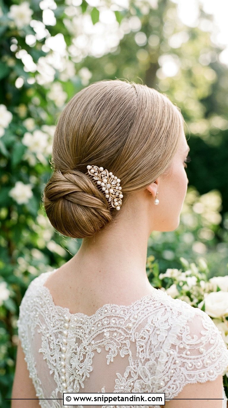 Chignon Bun for Wedding - Snippet and Ink - 20 Bun Hairstyle for Wedding Ideas