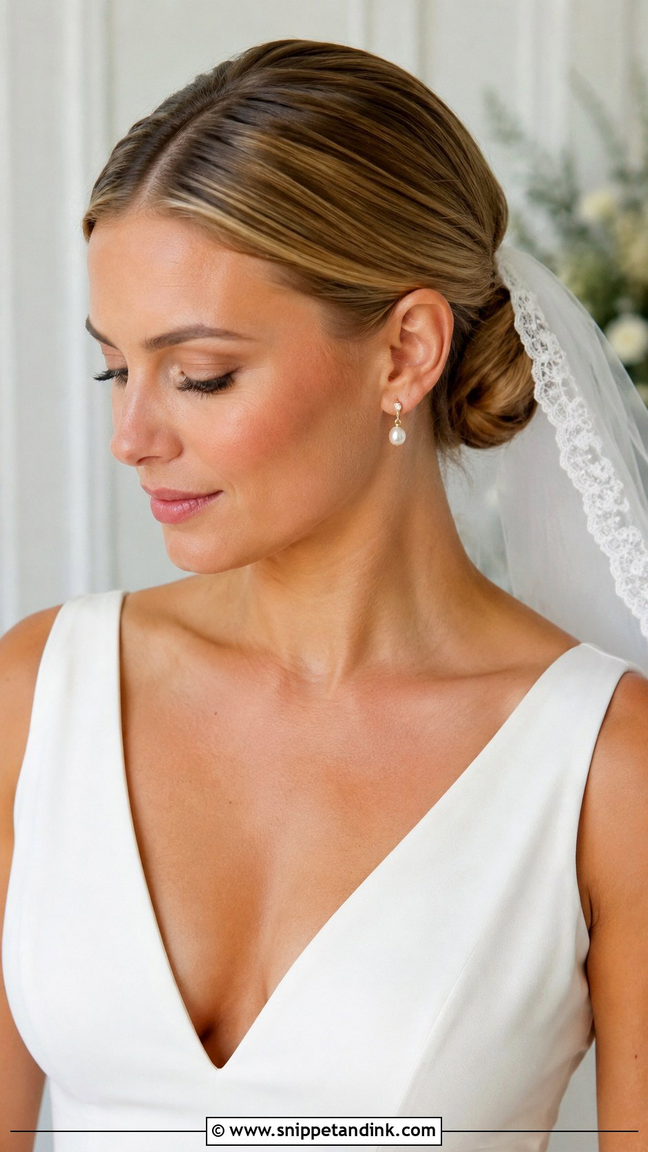 Chignon Updo With Veil - Snippet and Ink - 15 Updos with Veil