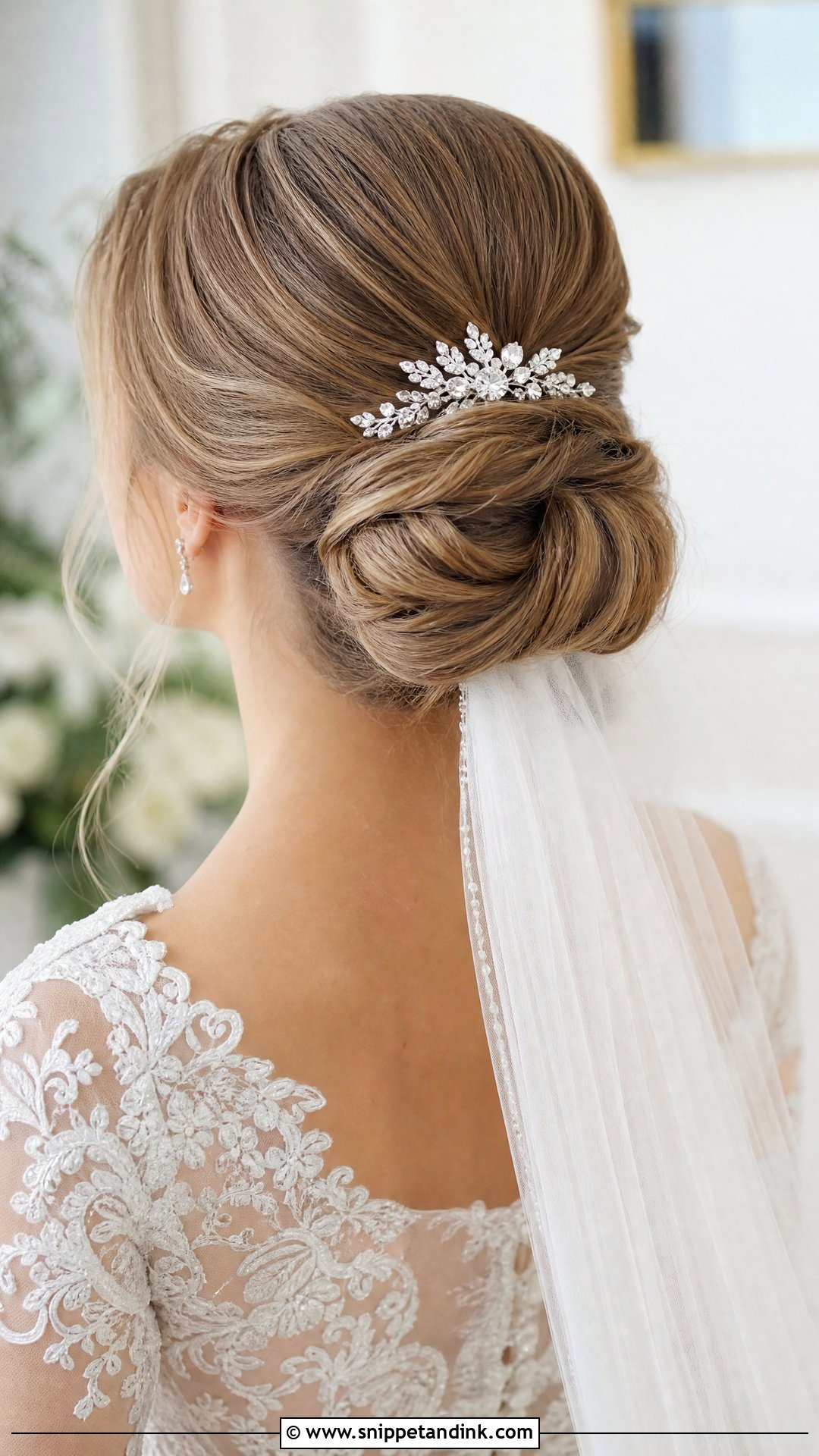 Chignon Wedding Bun - Snippet and Ink - 15 Bun Hairdo Wedding Ideas