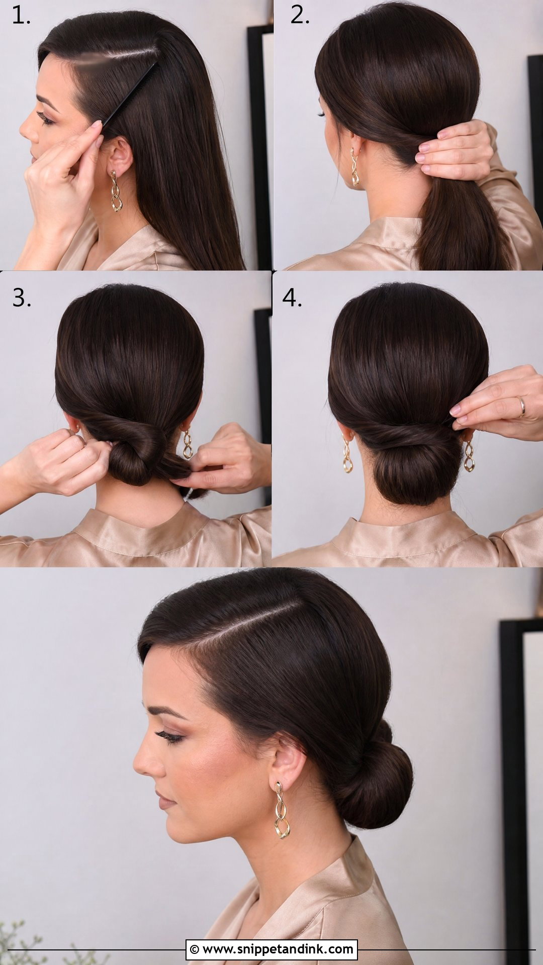 Chignon Wedding Guest Hairstyle Tutorial - Snippet and Ink - 20 Wedding Guest Hairstyles Tutorial