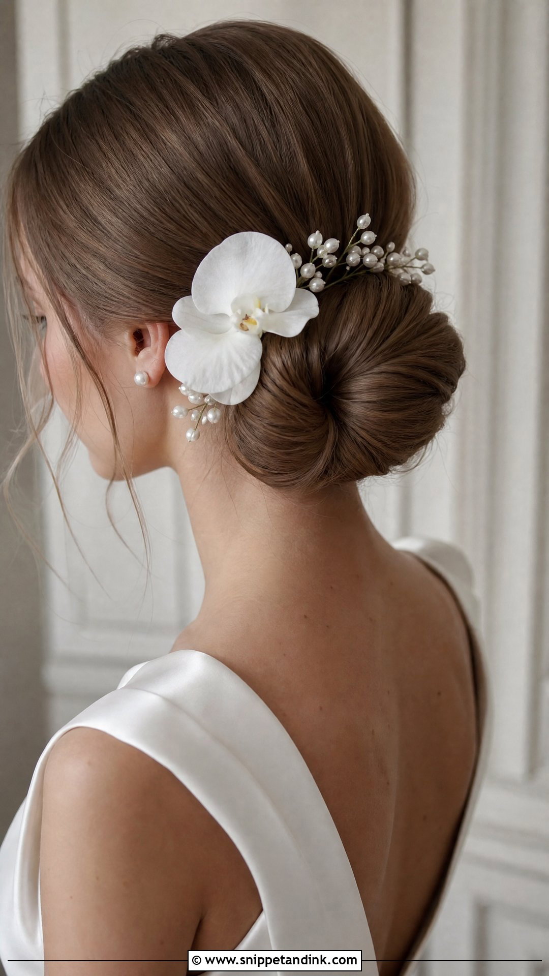 Chignon Wedding Hair With Flowers - Snippet and Ink - 15 Flowers for Hair Wedding Ideas