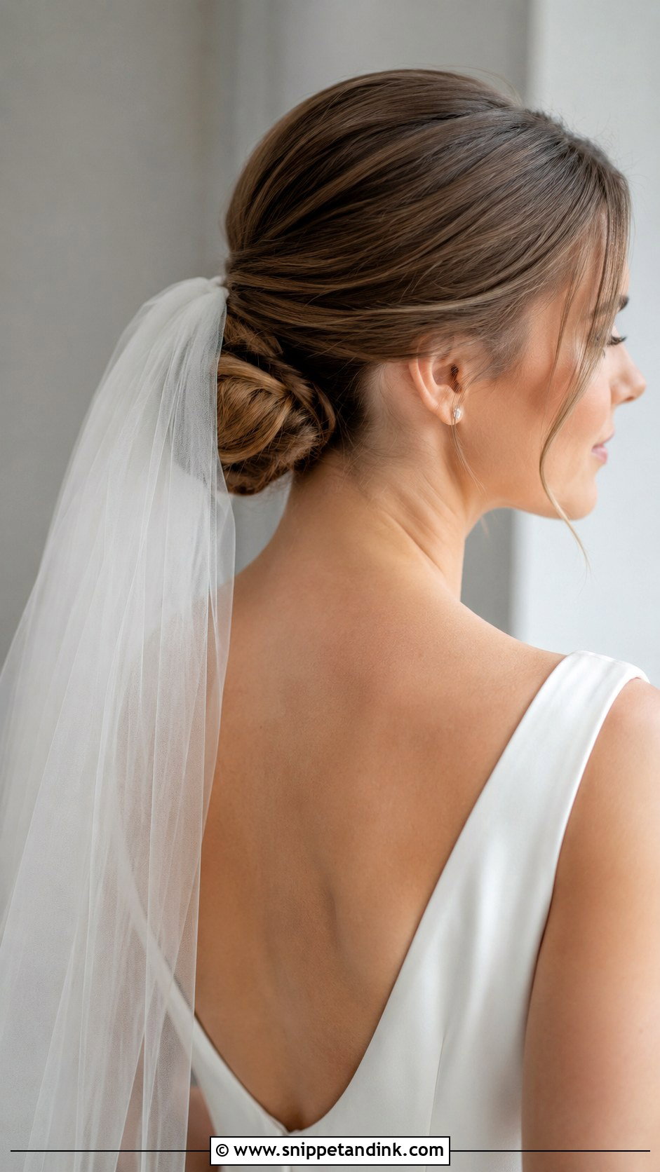 Chignon Wedding Hair With Veil - Snippet and Ink - 20 Chignon Hair Wedding Ideas