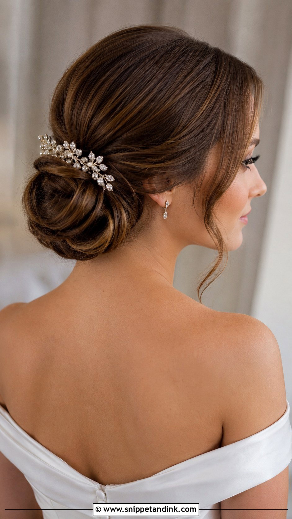 Chignon Wedding Hairstyle - Snippet and Ink - 20 Wedding Hair Front View Ideas
