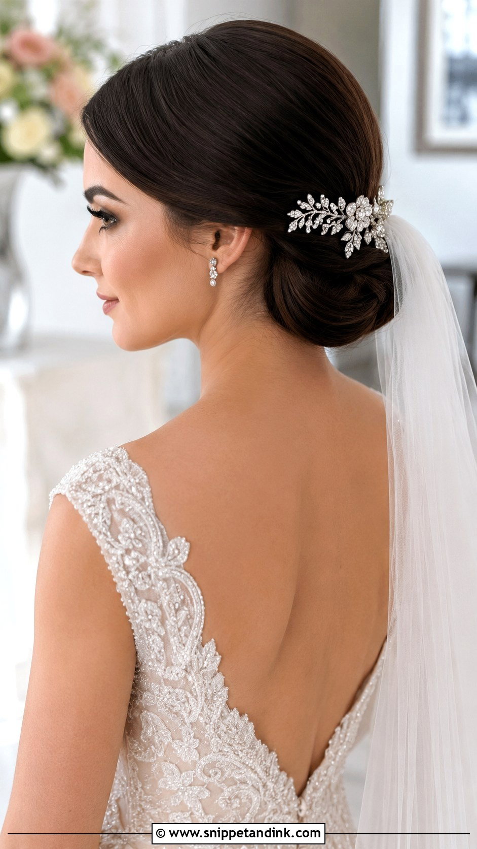 Chignon Wedding Hairstyle - Snippet and Ink - 30 Wedding Bun Hairstyles