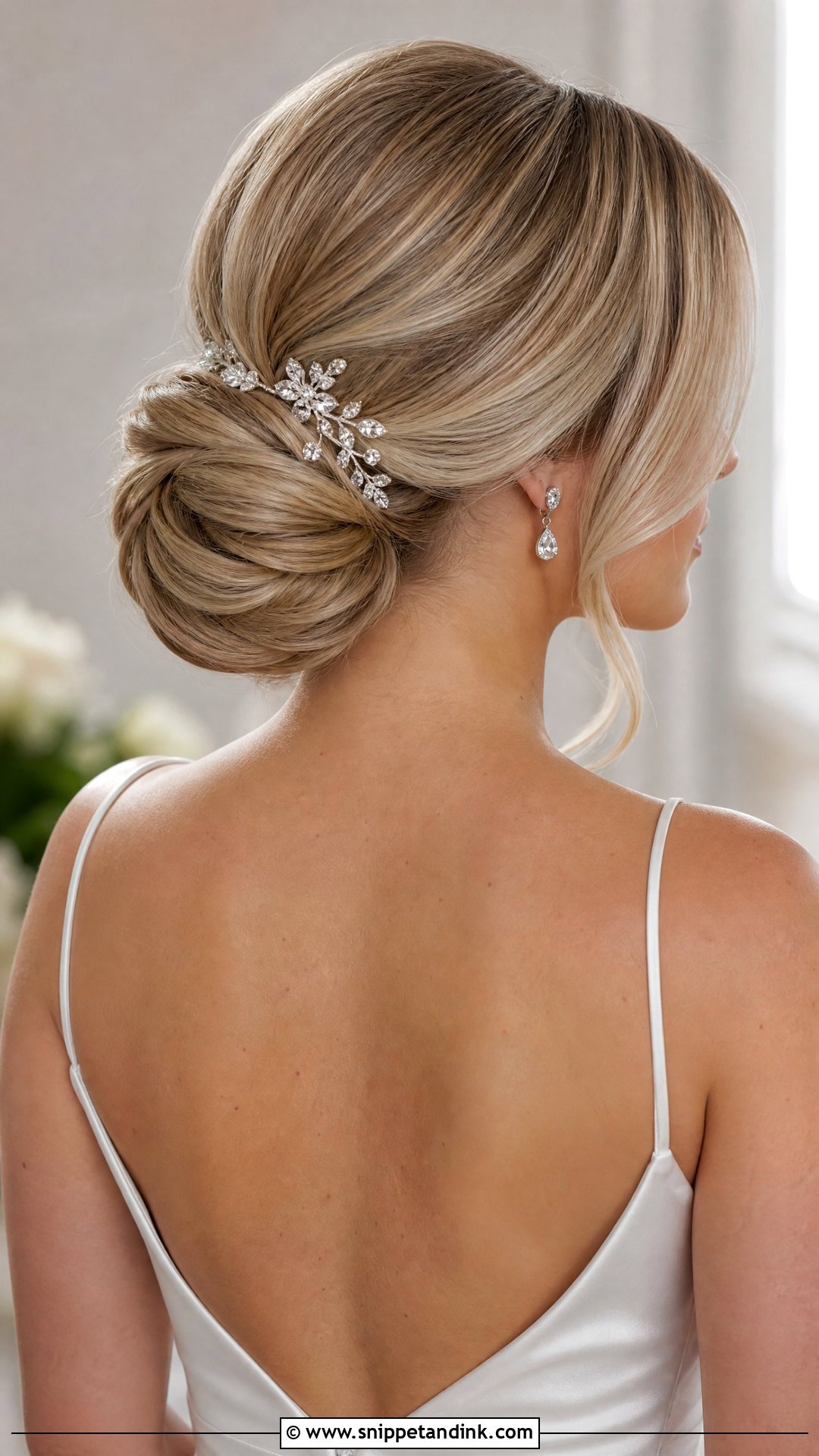 Chignon Wedding Hairstyle For Thick Hair - Snippet and Ink - 20 Thick Hair Wedding Styles