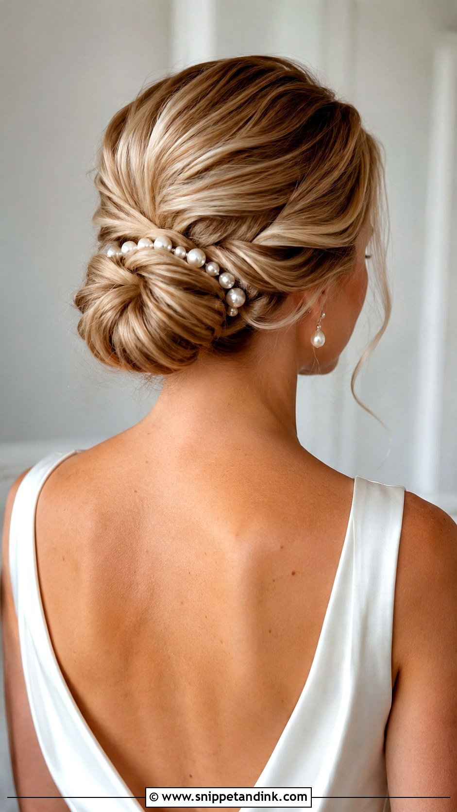 Chignon Wedding Updo With Pearls - Snippet and Ink - 15 Wedding Updo with Pearls Ideas
