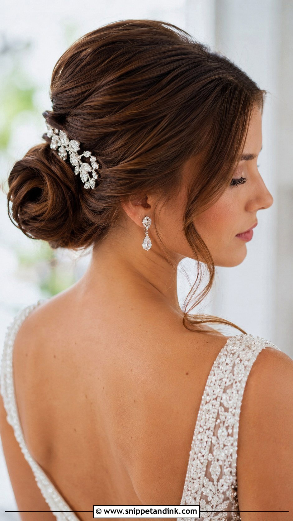 Chignon With Height at Crown - Snippet and Ink - 20 Round Face Wedding Hairstyles