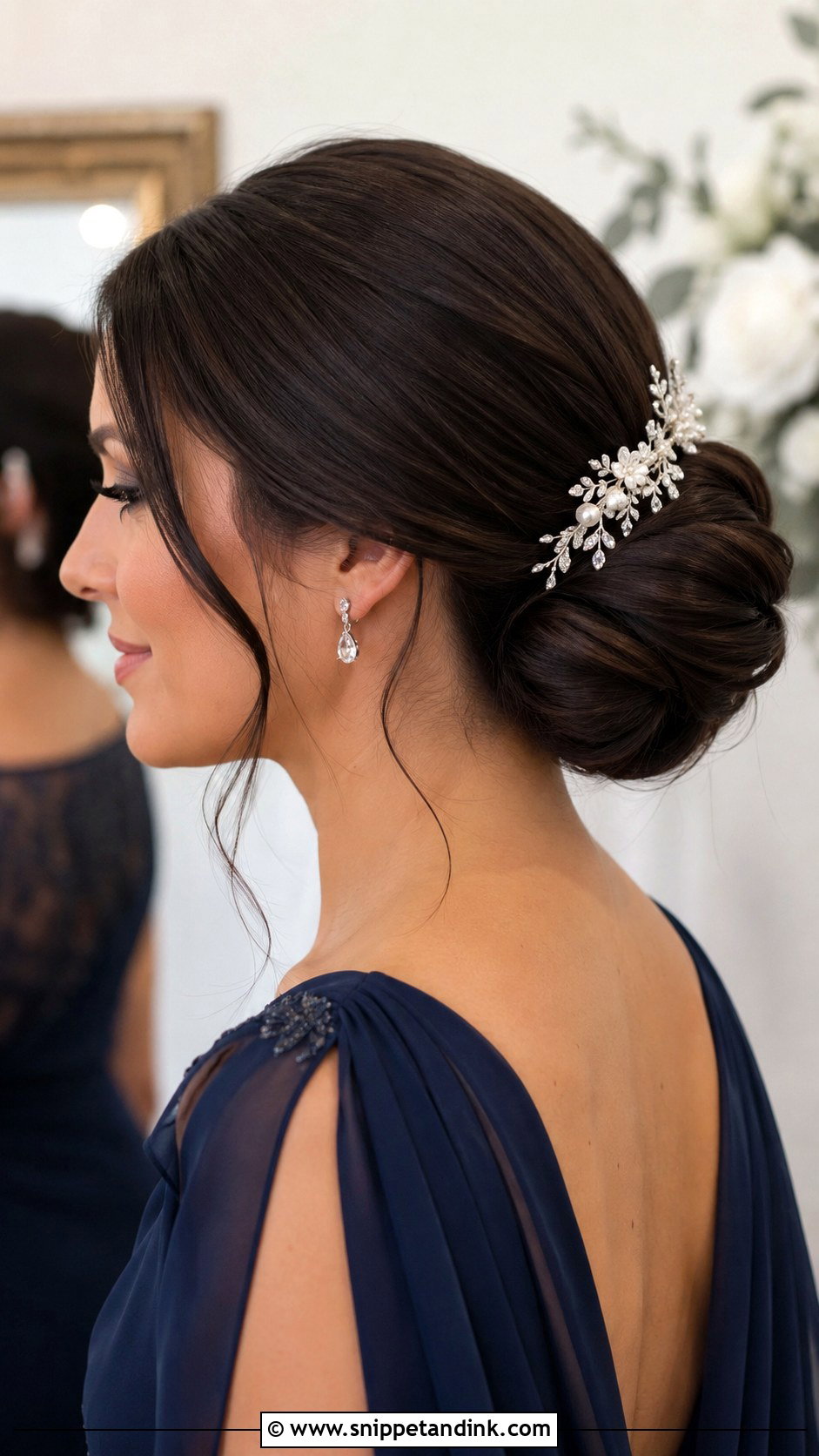 Chignon for Long Hair Wedding Guest - Snippet and Ink - 20 Hair Styles for Long Hair Wedding Guest