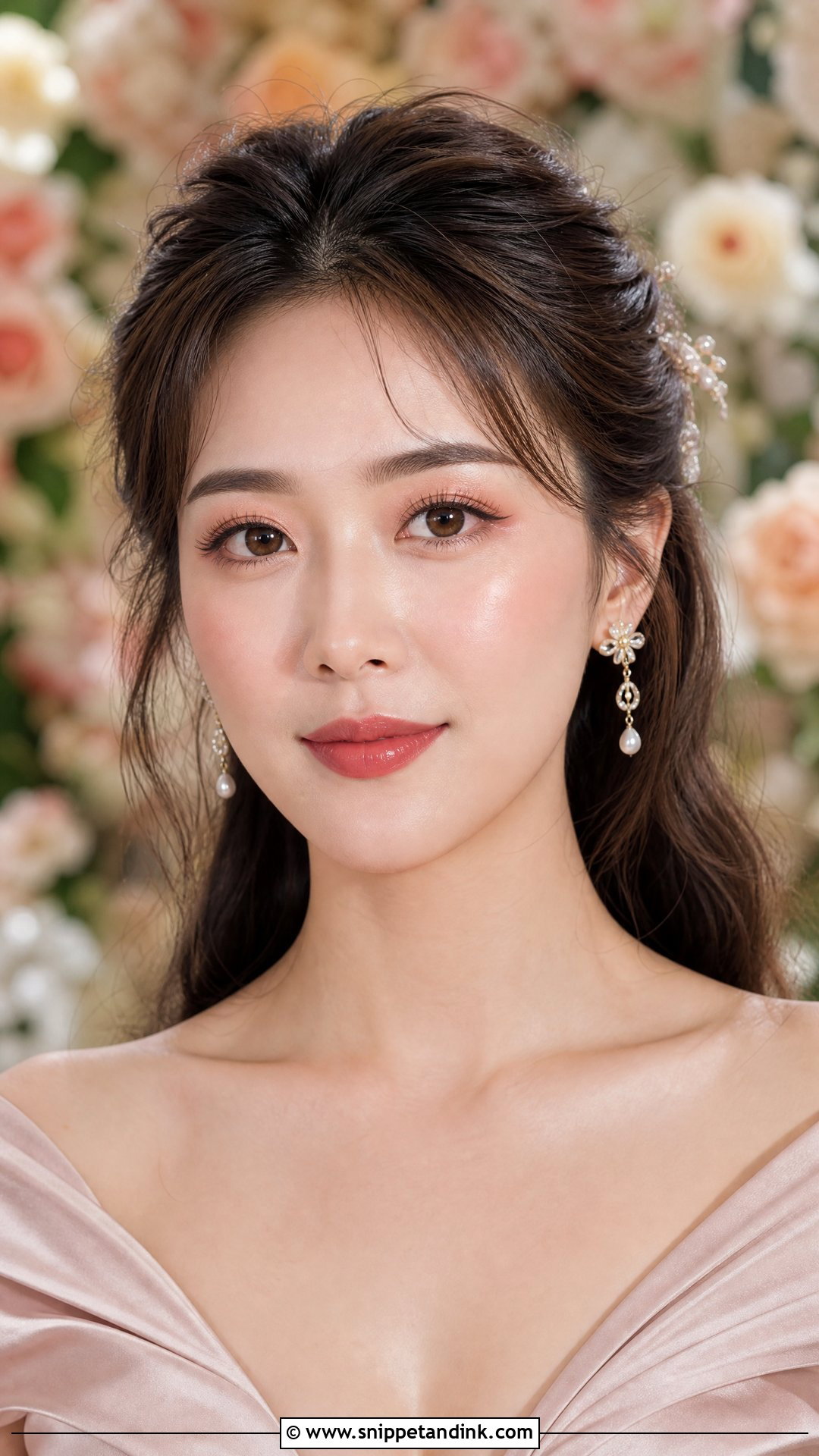 Chinese Bridal Makeup With Dewy Skin - Snippet and Ink - 20 Chinese Bridal Makeup Ideas