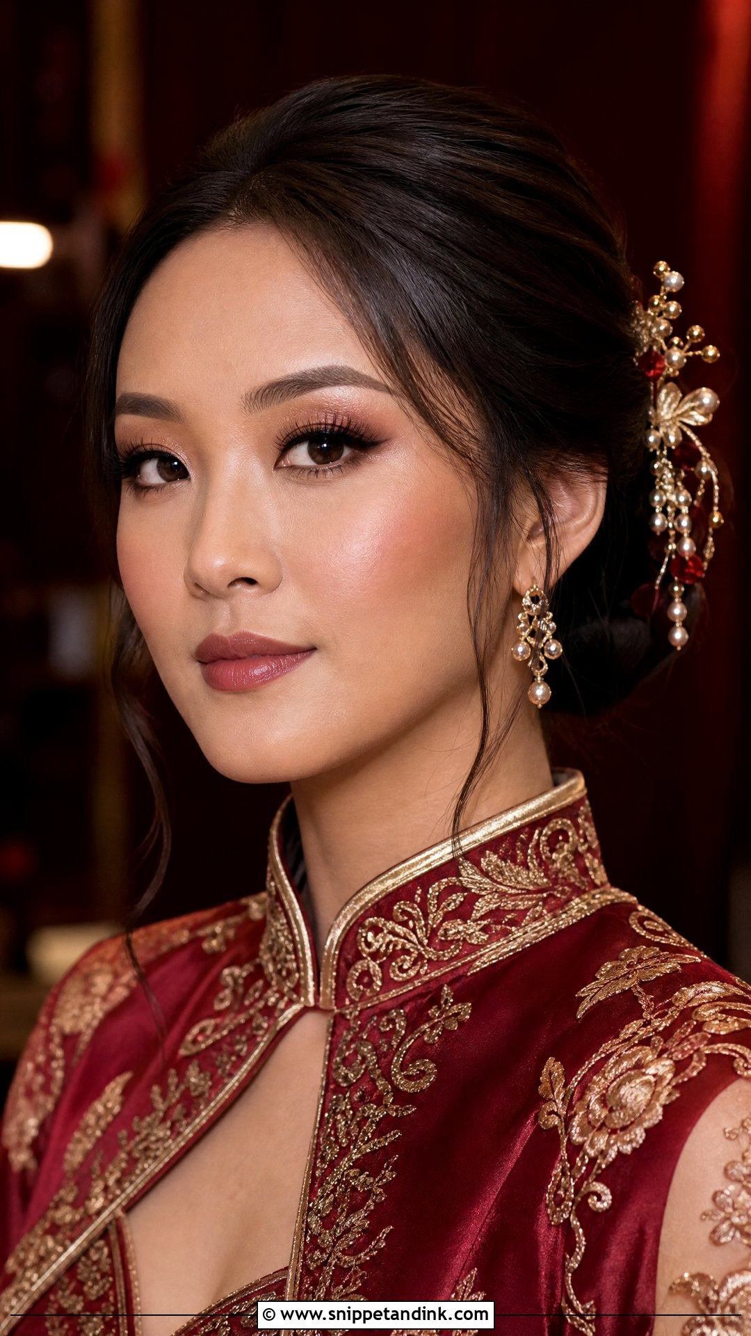 Chinese Bridal Makeup With Smokey Eye - Snippet and Ink - 20 Chinese Bridal Makeup Ideas
