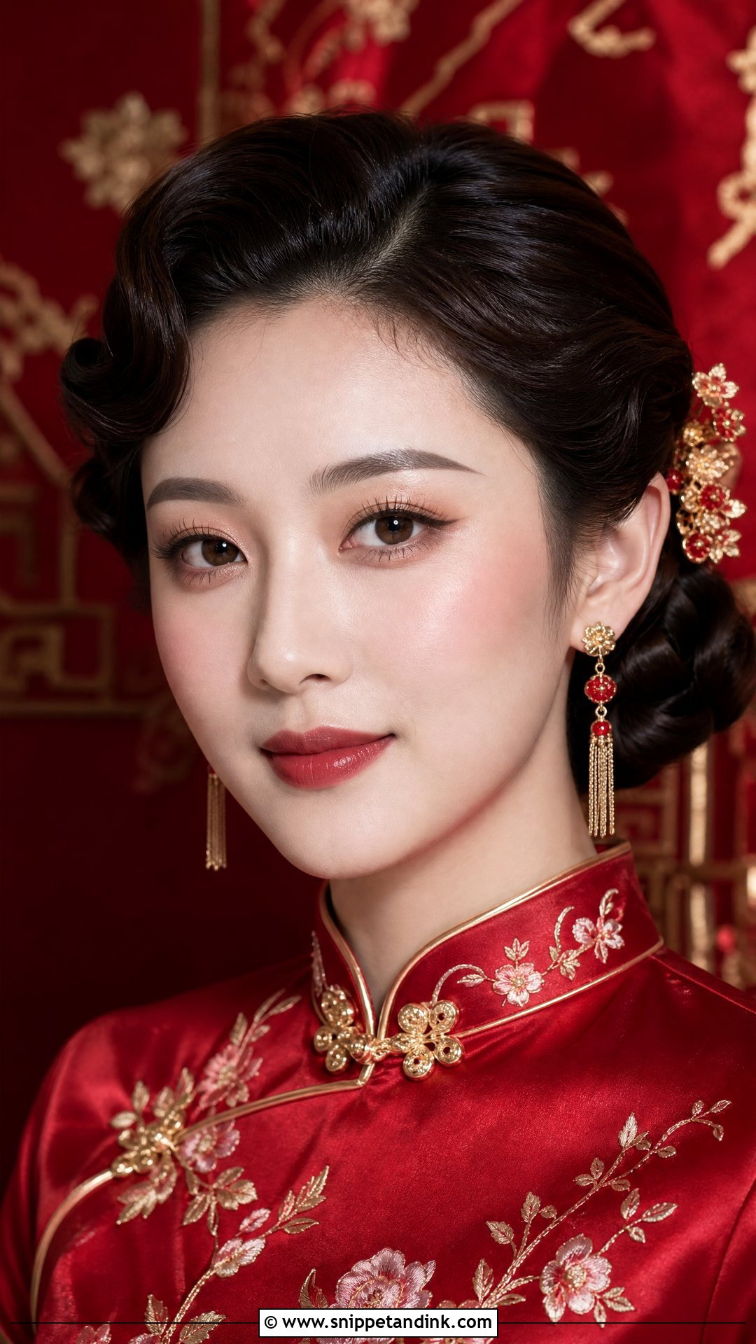 Chinese Qipao Bridal Makeup - Snippet and Ink - 20 Chinese Bridal Makeup Ideas