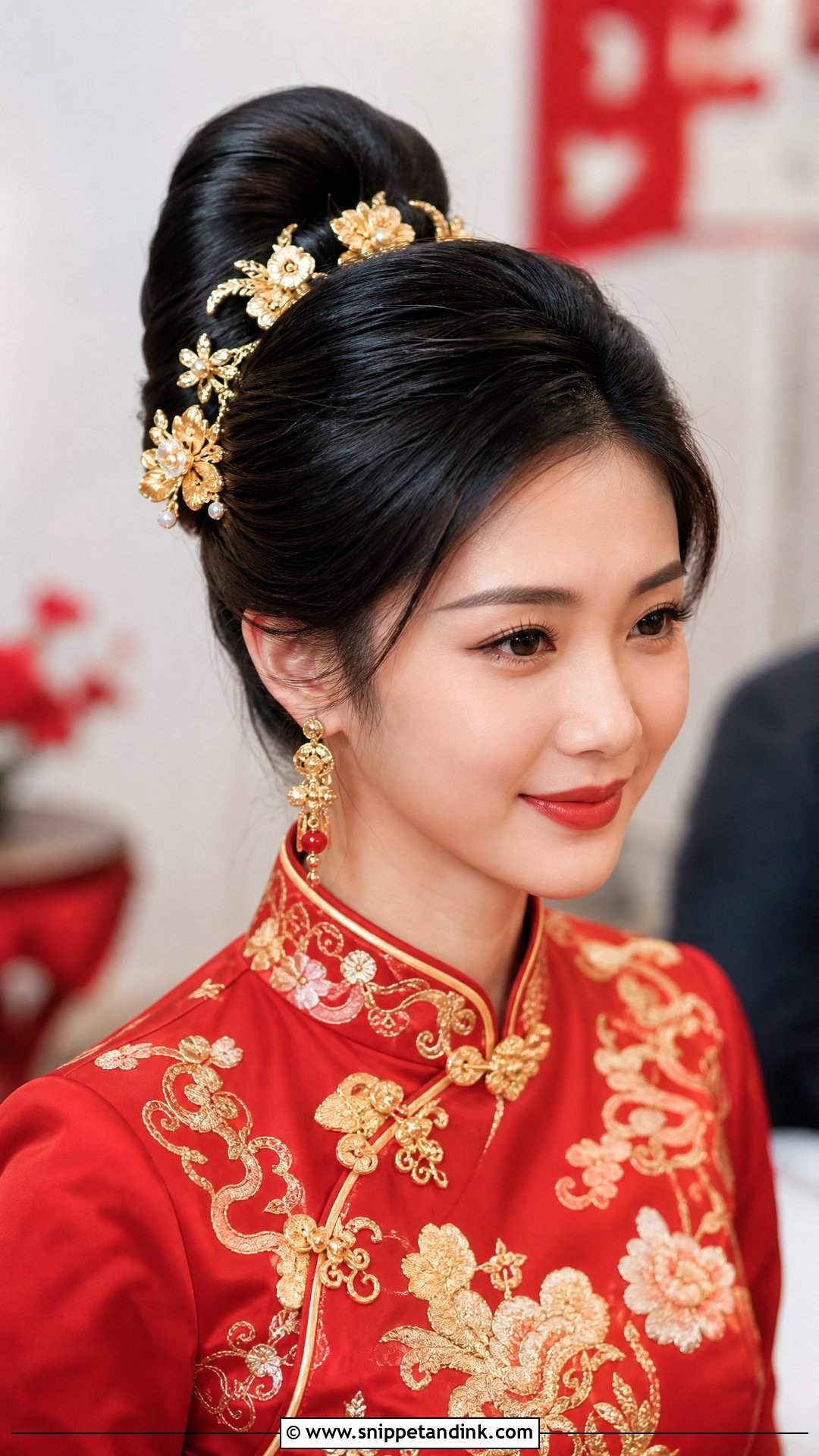 Chinese Tea Ceremony High Bun - Snippet and Ink - 15 Chinese Tea Ceremony Hair Ideas