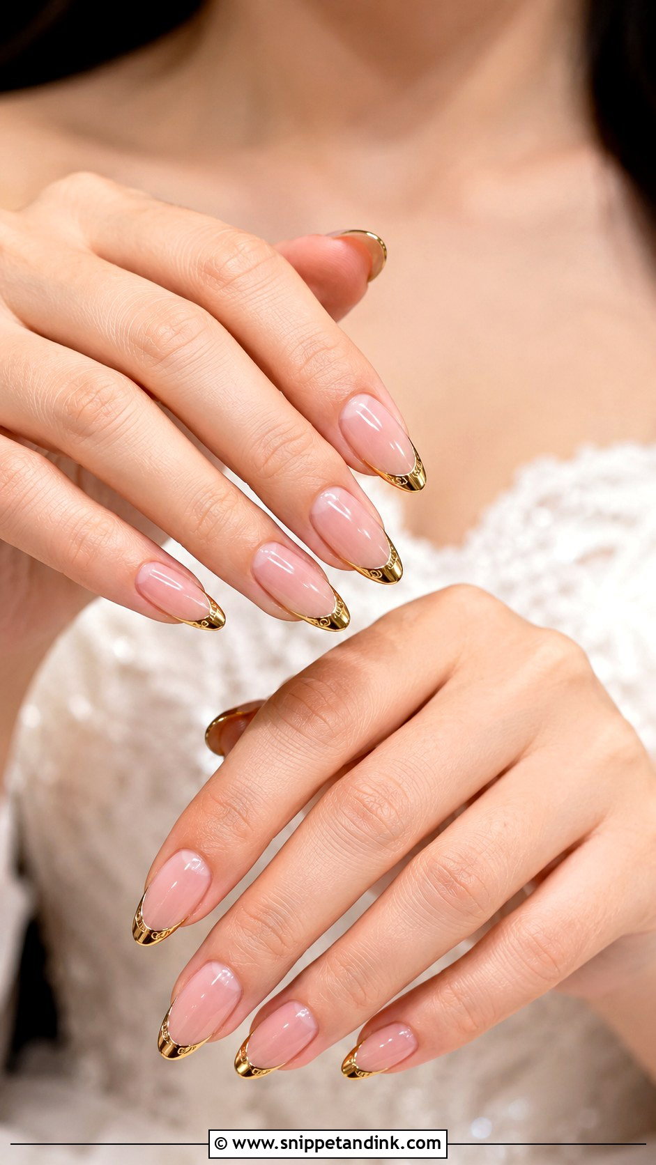 Chinese Wedding Nails With Gold Tips - Snippet and Ink - 20 Chinese Wedding Nails