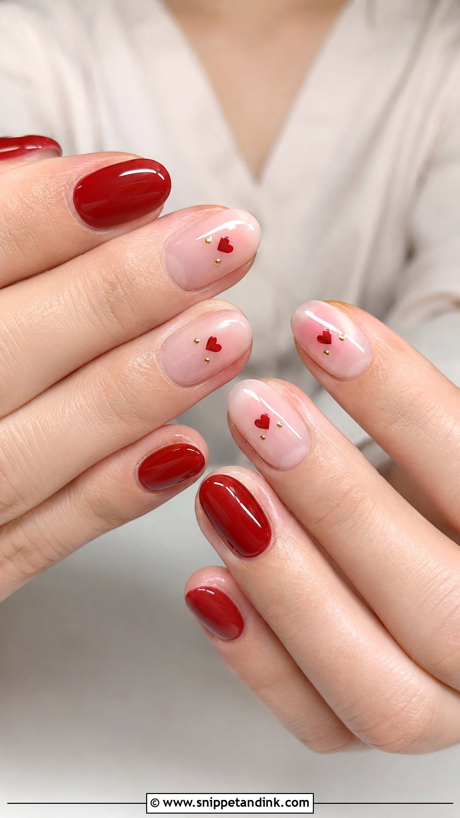 Chinese Wedding Nails With Red Hearts - Snippet and Ink - 20 Chinese Wedding Nails