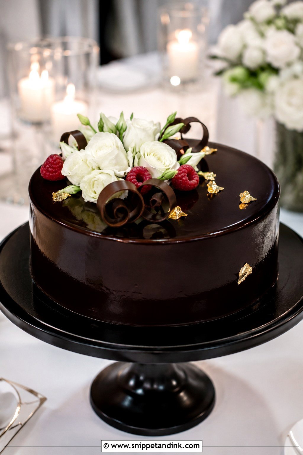 Chocolate 1 Layer Wedding Cake - Snippet and Ink - 20 1 Layer Wedding Cake Ideas