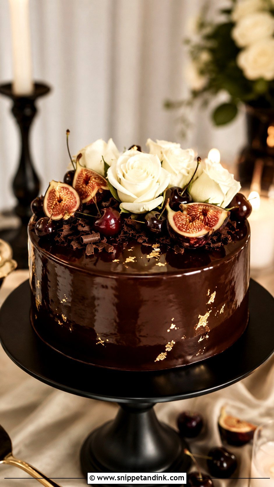 Chocolate 1 Tier Wedding Cake - Snippet and Ink - 20 1 Tier Wedding Cakes
