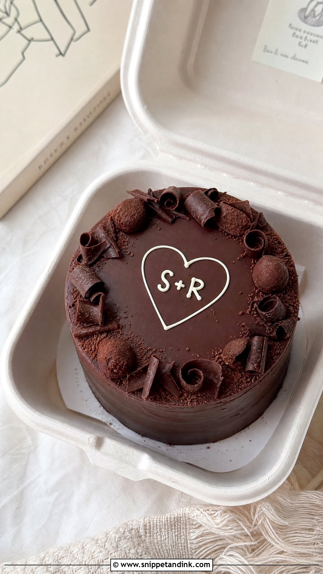 Chocolate Anniversary Bento Cake - Snippet and Ink - 30 Anniversary Bento Cake Ideas
