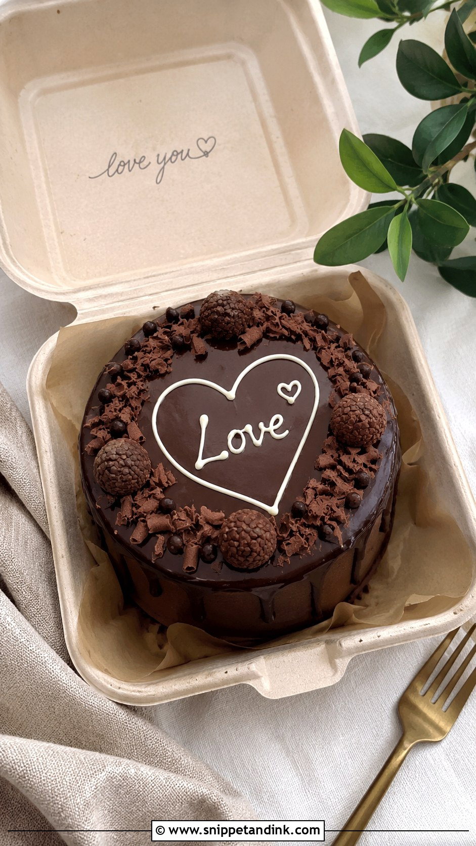 Chocolate Anniversary Bento Cake - Snippet and Ink - 20 Anniversary Bento Cake Ideas
