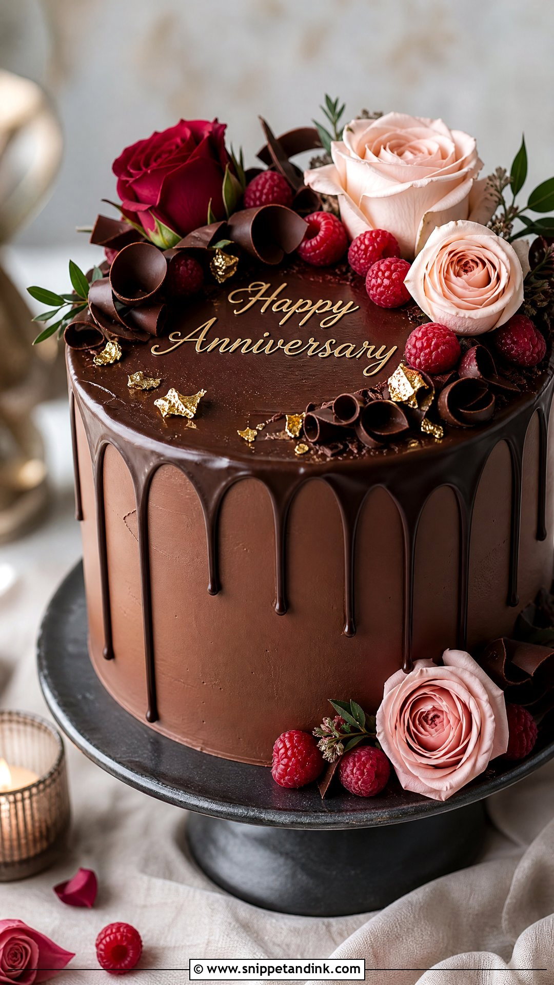 Chocolate Anniversary Cake - Snippet and Ink - 30 Anniversary Cake Aesthetic Ideas