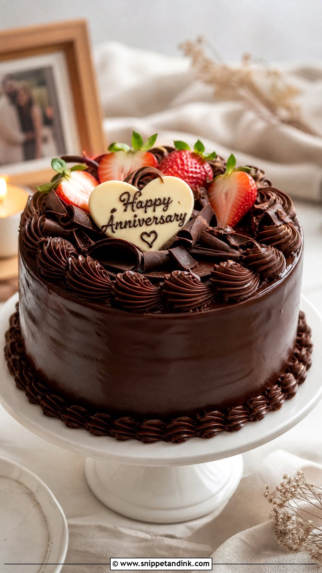 Chocolate Anniversary Cake - Snippet and Ink - 30 Cute Anniversary Cake Ideas