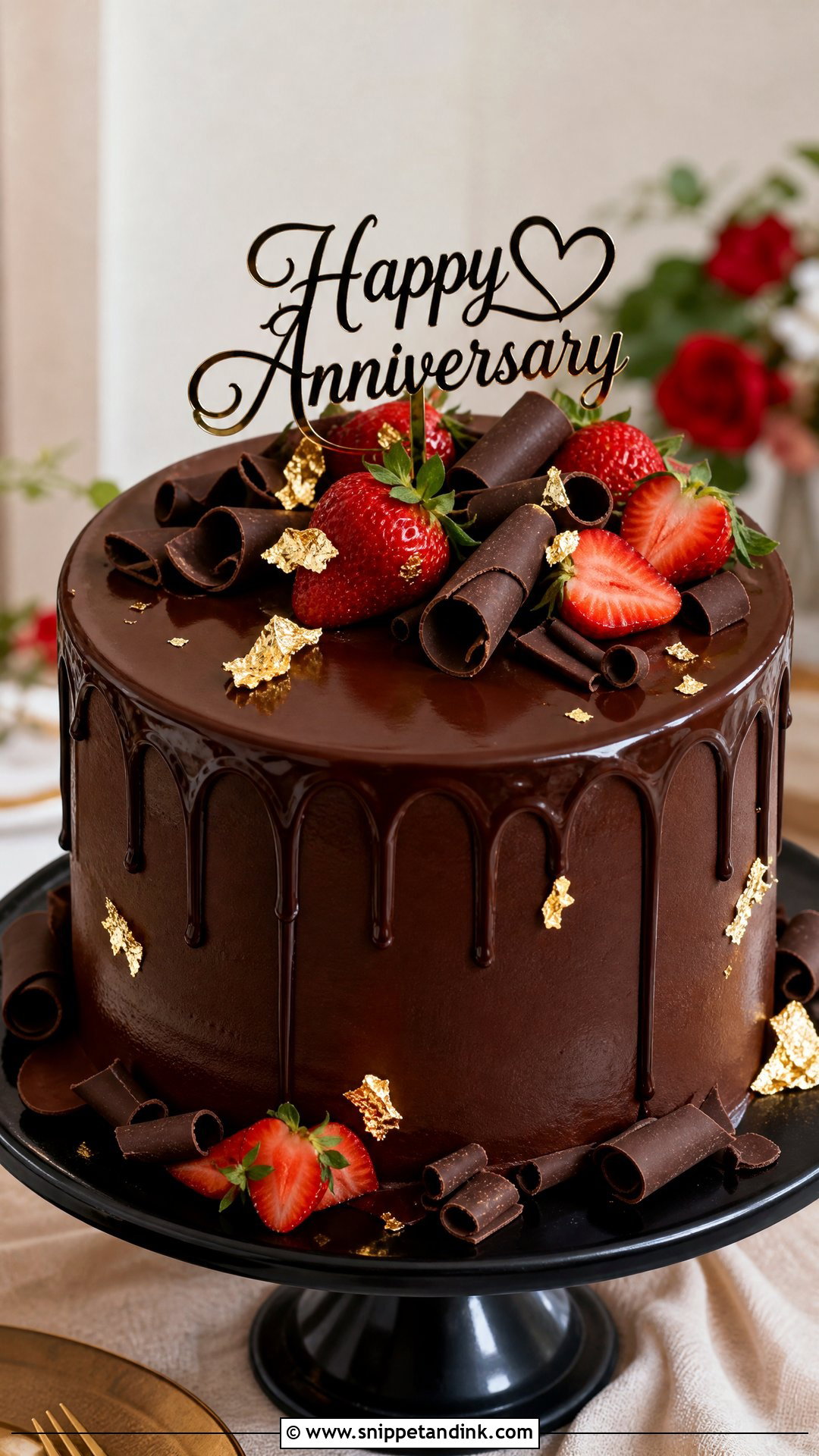 Chocolate Anniversary Cake - Snippet and Ink - 30 Marriage Anniversary Cake Ideas