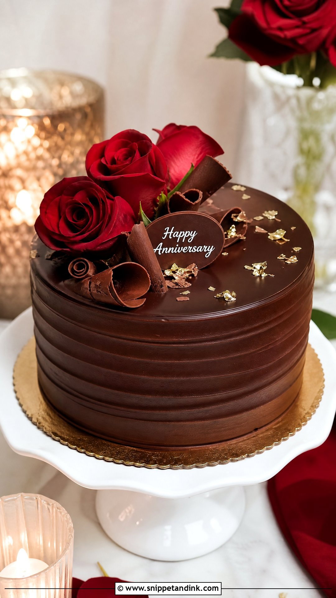 Chocolate Anniversary Cake - Snippet and Ink - 35 Anniversary Cake Ideas