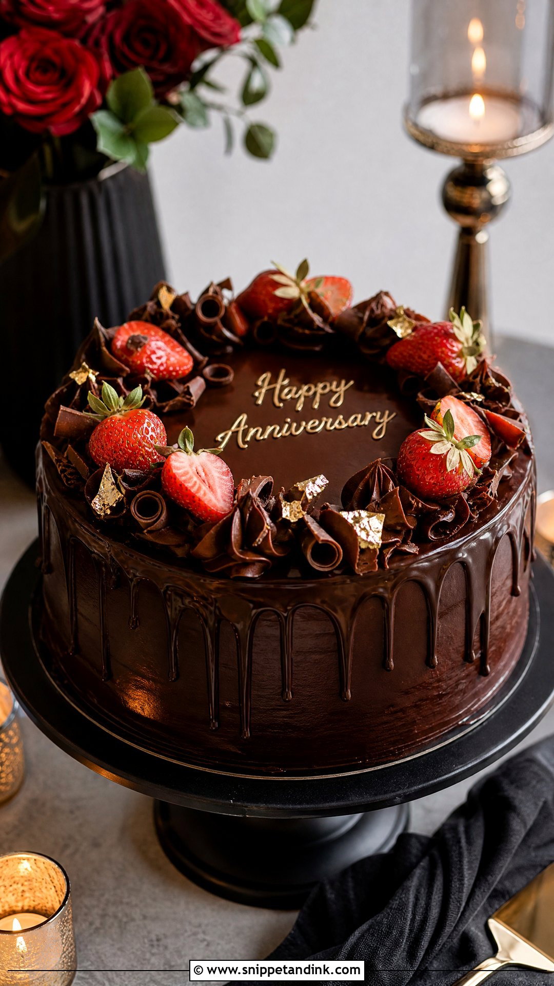 Chocolate Anniversary Cake - Snippet and Ink - 35 Anniversary Cake Designs