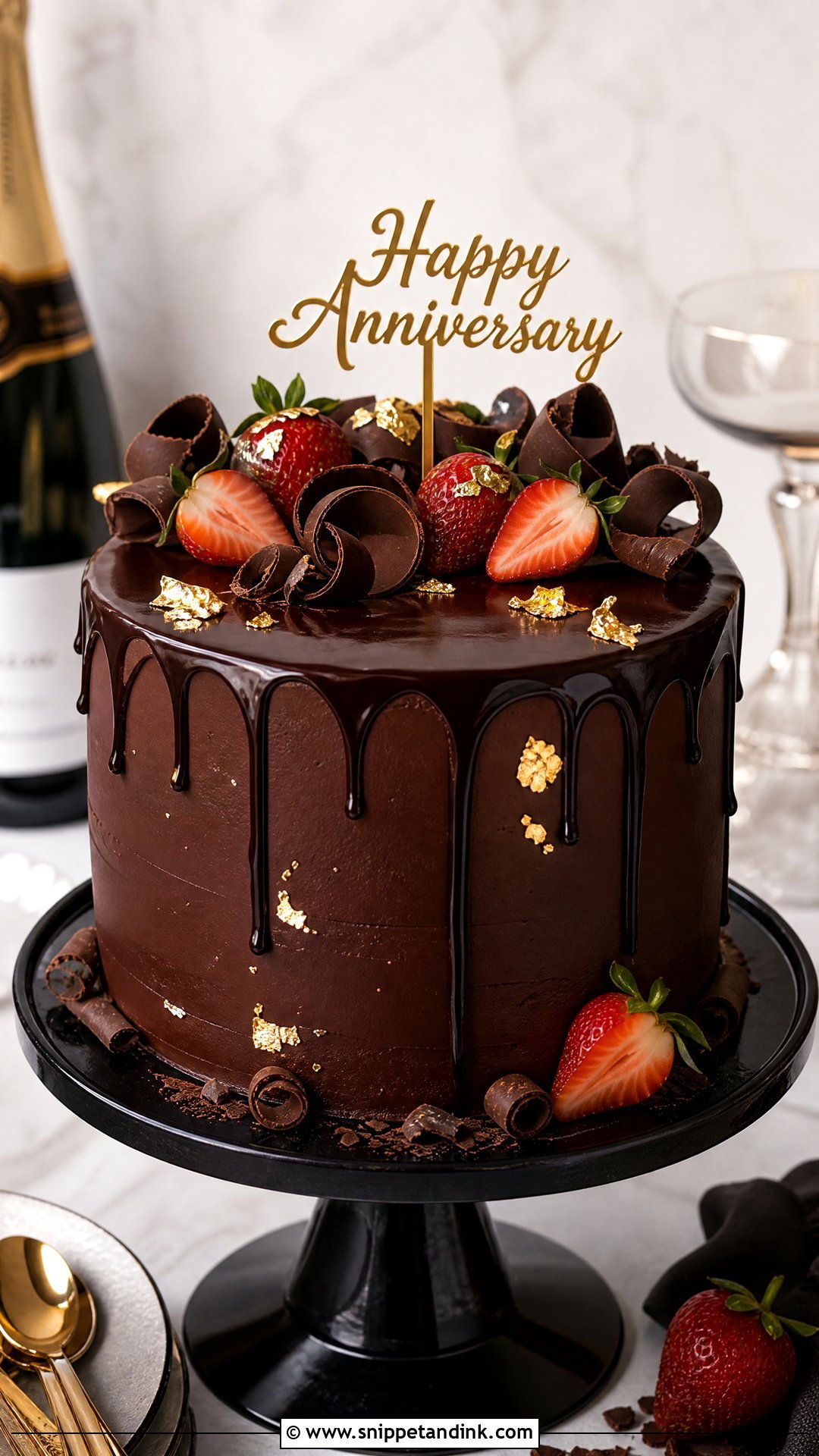 Chocolate Anniversary Cake - Snippet and Ink - 35 Happy Anniversary Cakes