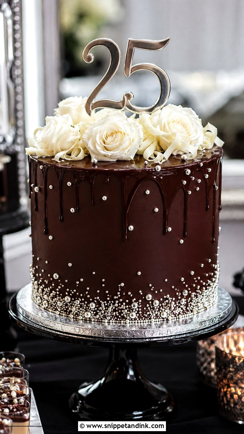 Chocolate Anniversary Cake - Snippet and Ink - 20 Cakes for 25th Anniversary