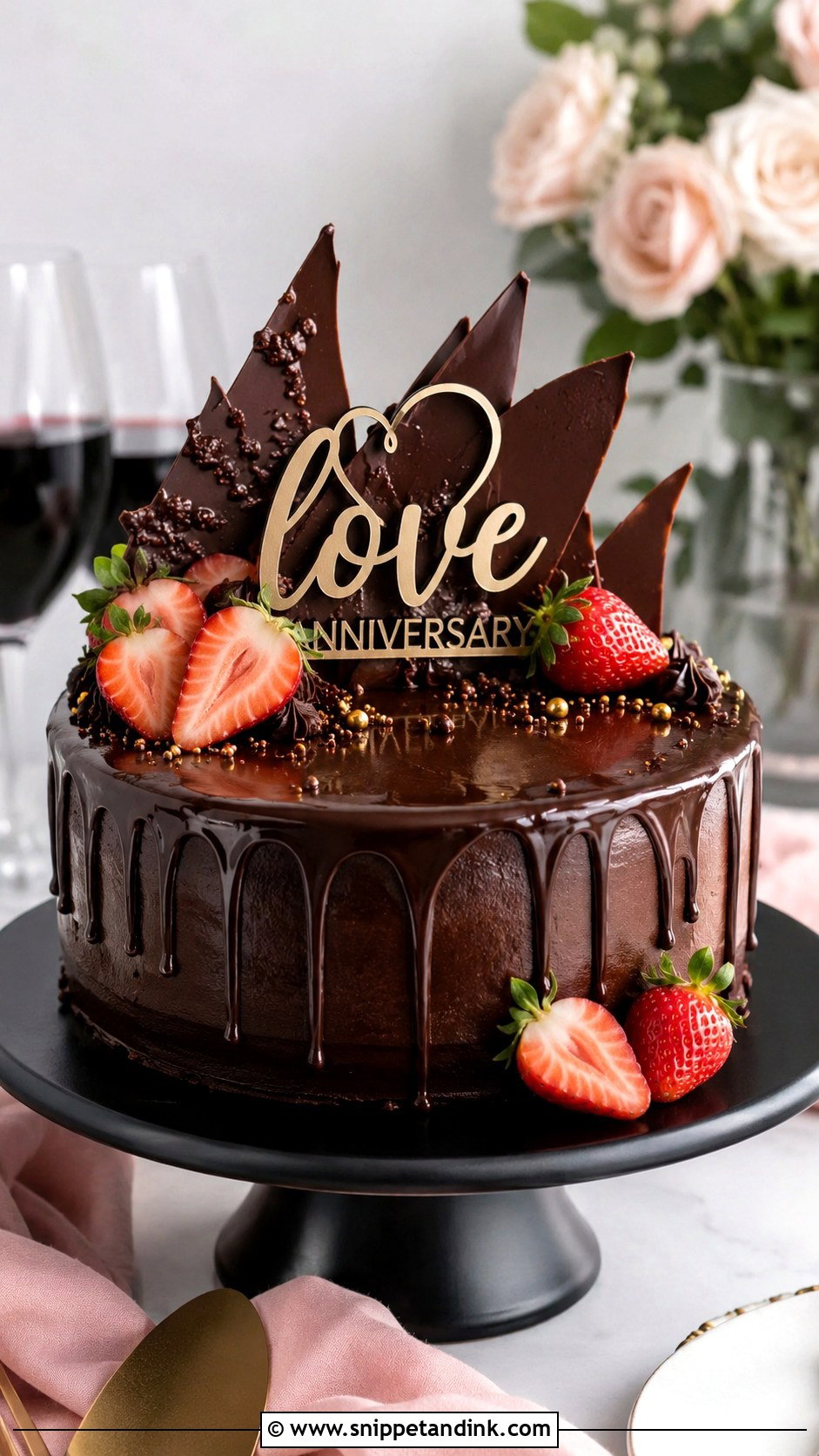 Chocolate Anniversary Cake - Snippet and Ink - 20 Couple Anniversary Cake Ideas