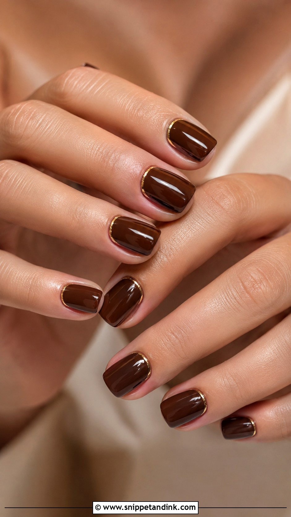 Chocolate Brown Autumn Wedding Nails - Snippet and Ink - 20 Autumn Wedding Nails