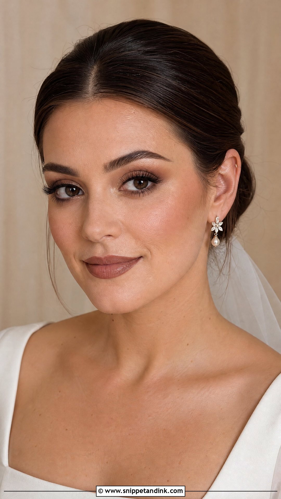 Chocolate Brown Bridal Makeup - Snippet and Ink - 20 Brown Wedding Makeup Ideas