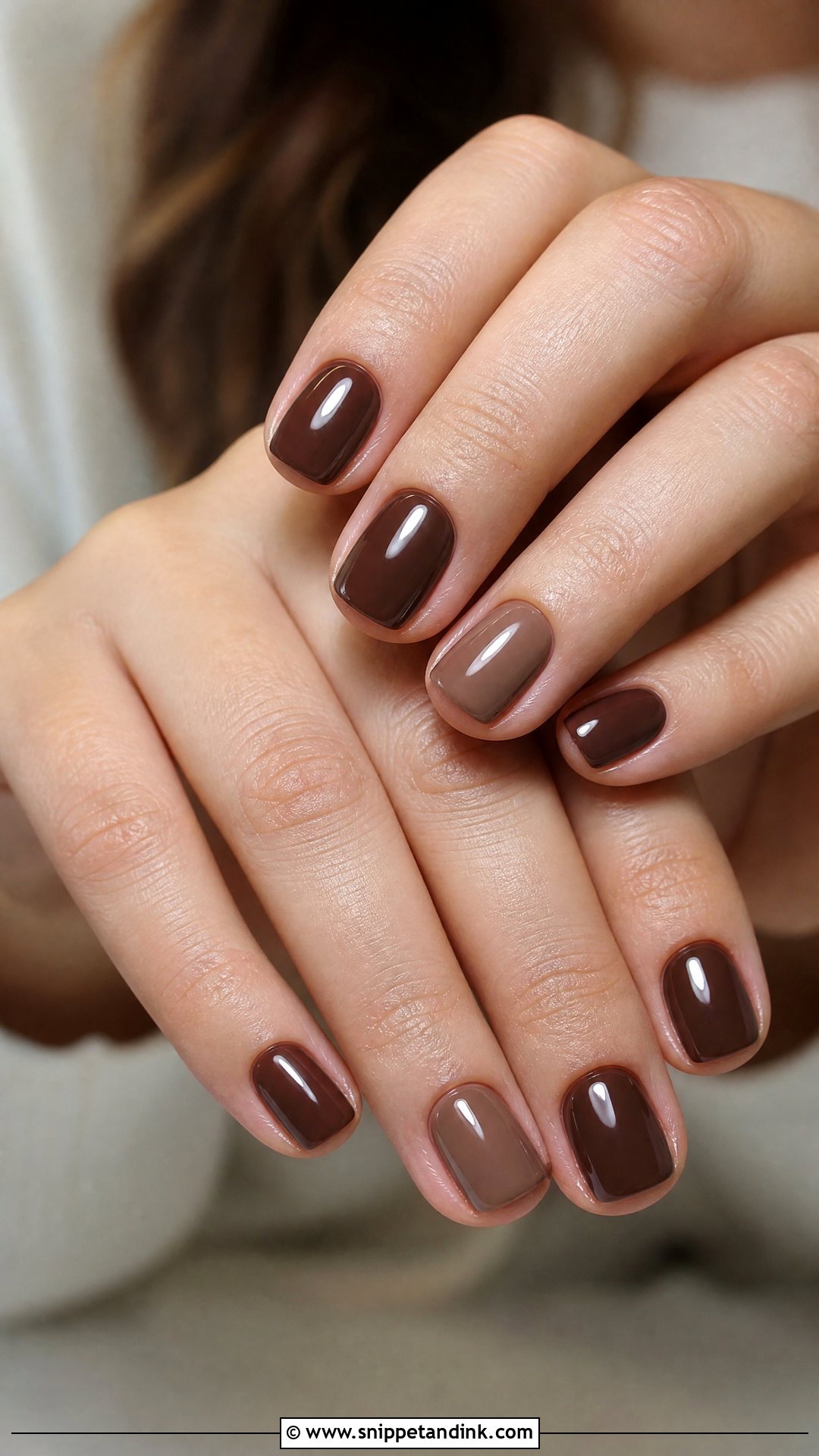 Chocolate Brown Fall Wedding Nails - Snippet and Ink - 25 Fall Wedding Nails for Bride