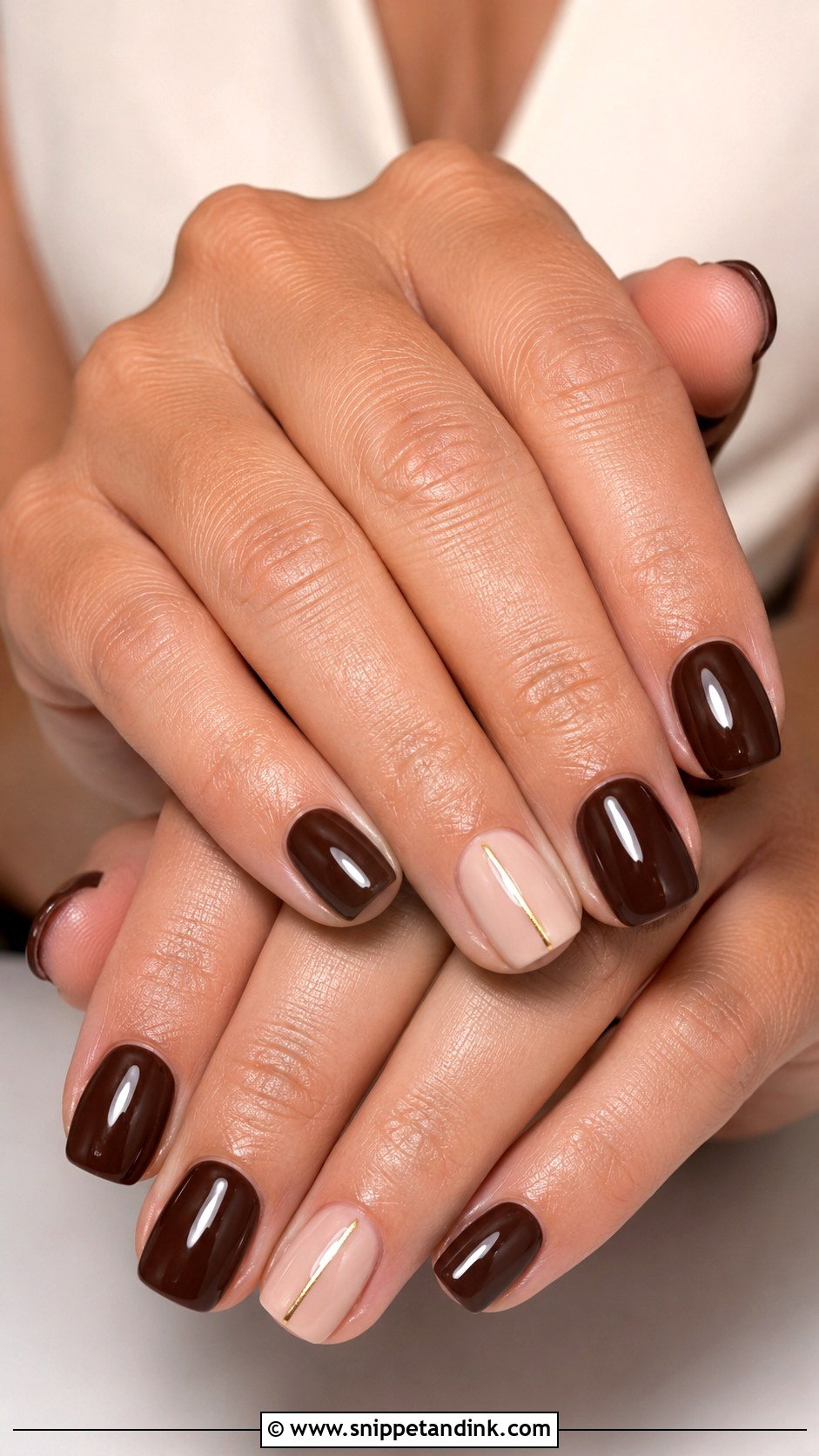 Chocolate Brown Fall Wedding Nails - Snippet and Ink - 30 Fall Wedding Nails