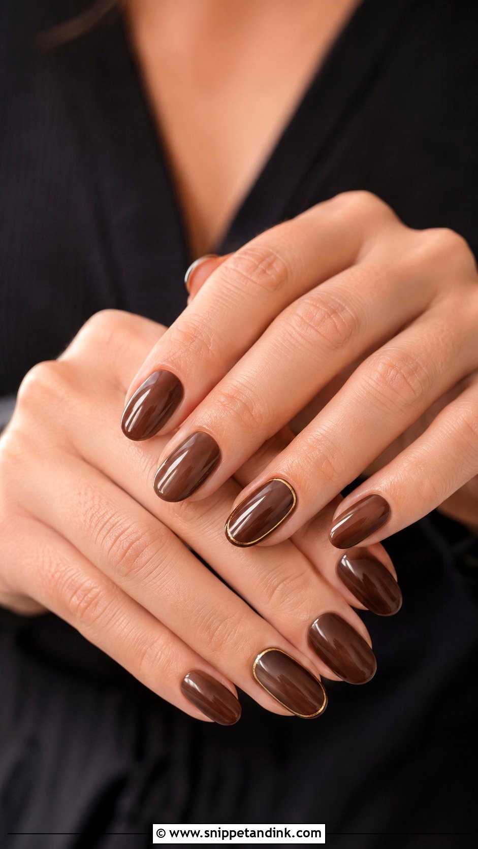 Chocolate Brown Fall Wedding Nails - Snippet and Ink - 20 Fall Nails for Wedding